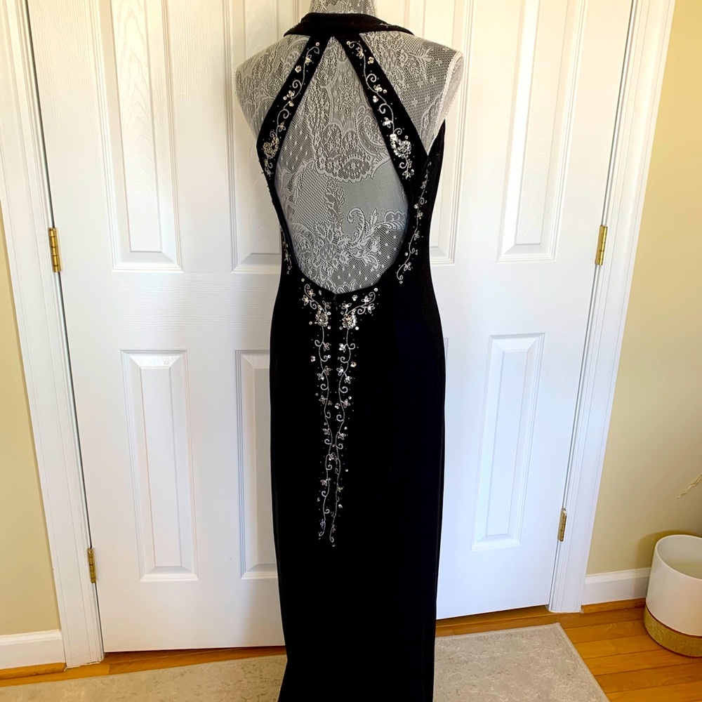 90’s Vintage backless gown